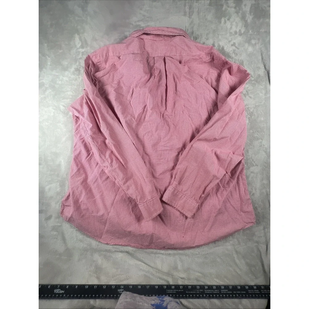 RALPH LAUREN Custom Fit Red And White Gingham Button Down Shirt  Size XXL - Picture 10 of 12